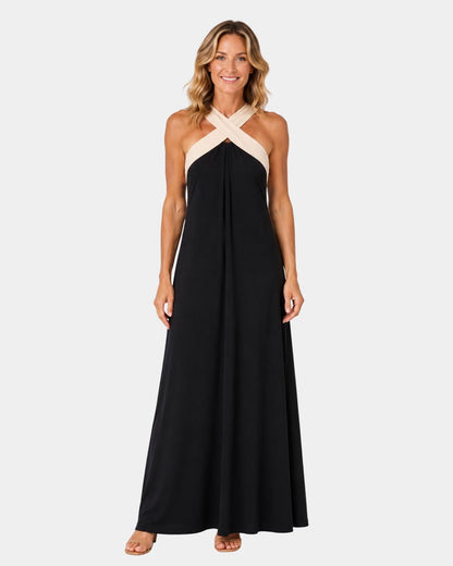 Iva | Robe maxi avec bretelles croisées