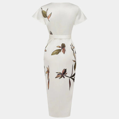 Agathe | Robe portefeuille élégante avec imprimé floral