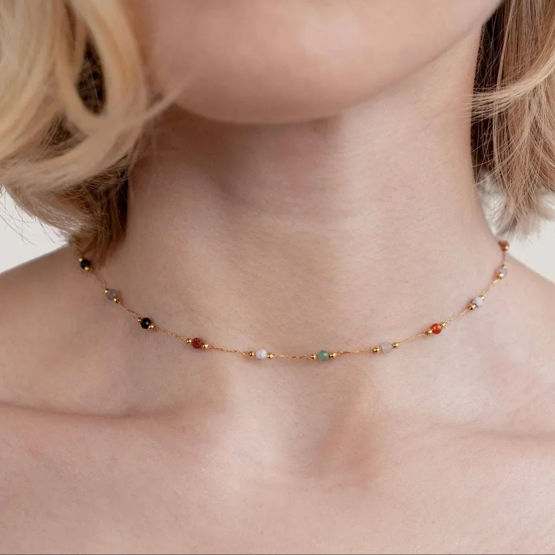 Élodie | Collier en Gemmes Colorées