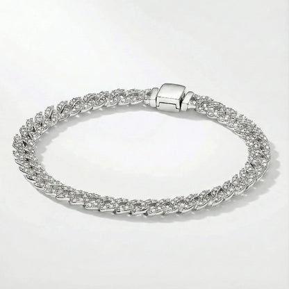 Adele | Bracelet cubain en moissanite