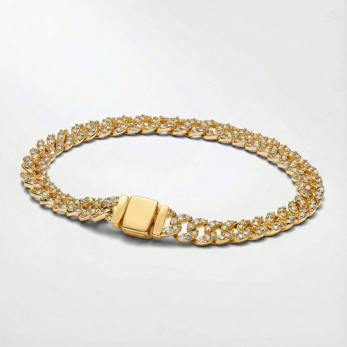 Adele | Bracelet cubain en moissanite