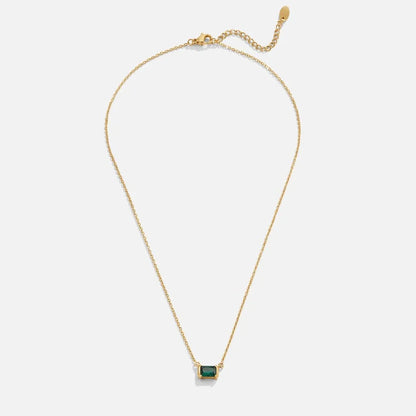 Fleur | Collier en Émeraude Verte Doré